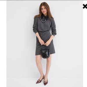 Terry Side Pleated Mini Dress